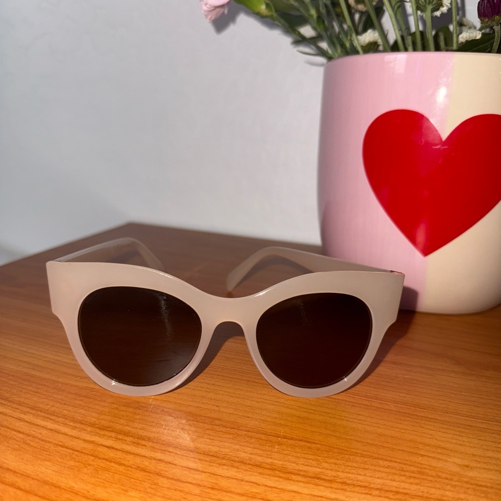 Cat-Eye Light Pink Beige Sunglasses